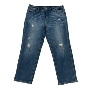 Time And Tru Mid Rise Distressed Straight Leg Jeans Size 16 Women’s